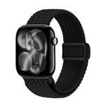 Crong Wave Band - Braided Strap For Apple Watch 38/40/41/42 Mm (black) - (CRG40WAV2BLK)