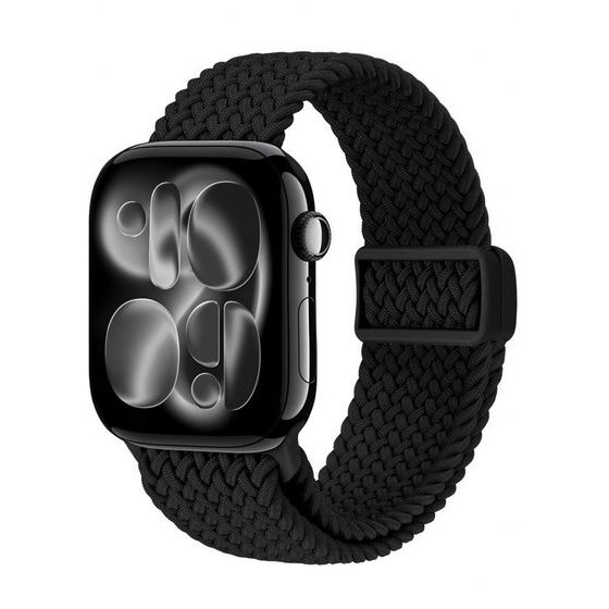 Crong Wave Band - Braided Strap For Apple Watch 38/40/41/42 Mm (black) - (CRG40WAV2BLK)