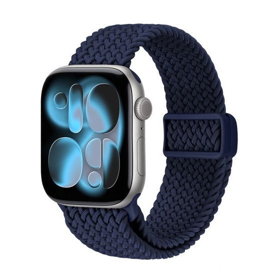 Crong Wave Band - Braided Strap For Apple Watch 38/40/41/42 Mm (Navy blue) - (CRG40WAV2NBL)