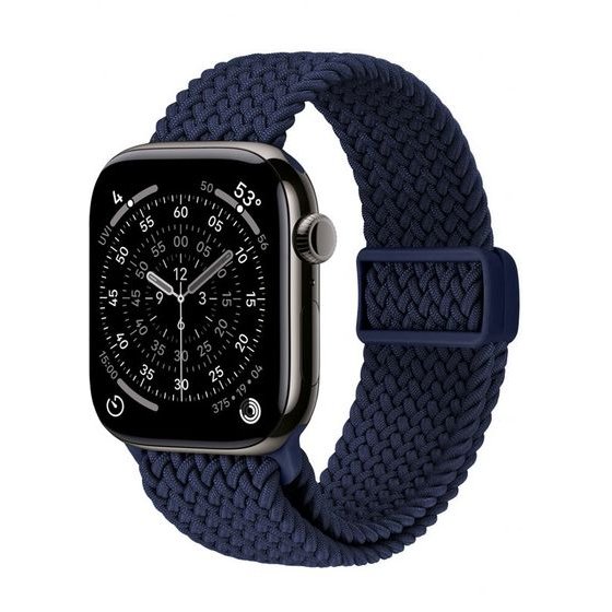Crong Wave Band - Braided Strap For Apple Watch 44/45/46/49 Mm (Navy blue) - (CRG44WAV2NBL)