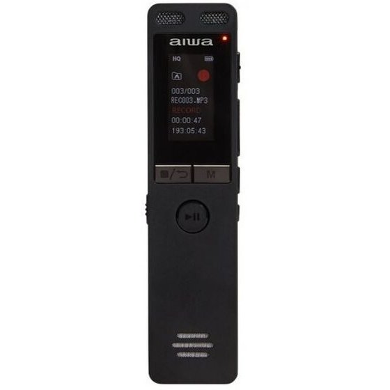 AIWA Voice Recorder Tft Screen BUILT-In Memory 16GB Black - (DVR-A400)