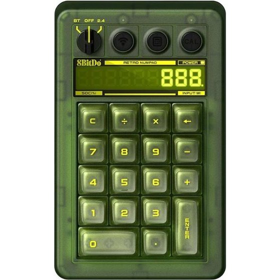 8BItdo Retro 18 Mechanical Numpad 2.4G/USB/Bluetooth (Hot-Swappable/Kailh Jellyfish X/Calculator Mode) Xbox Edition - (05220)