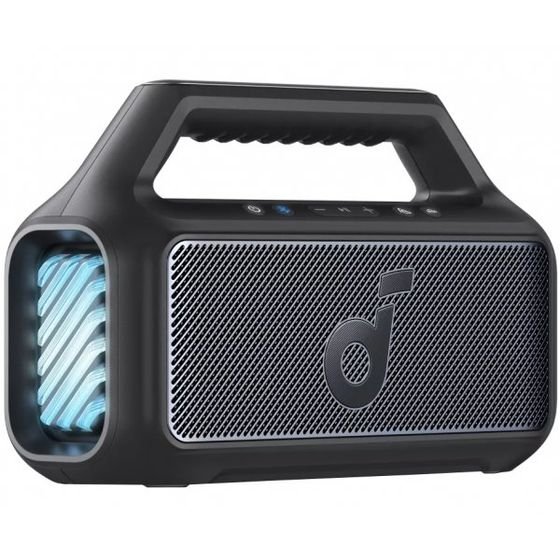 Anker Bluetooth Speaker Soundcore Boom 2 New Version, 80W, TWS, RGB, Waterproof, Black - (A3138012)