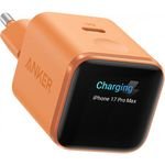 Anker Wall Charger Nano Display, 45W, 3A, 1 x USB-C, Orange - (A121DGO1)