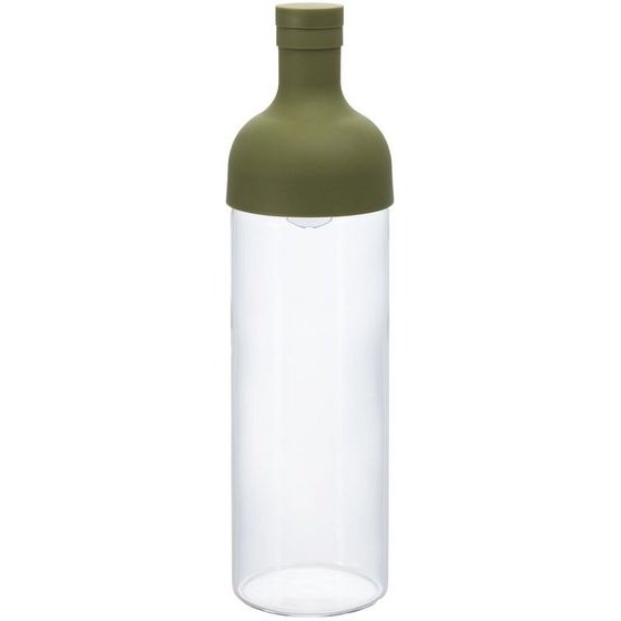 HARIO Cold Brew Tea 750ml Filter Bottle Olive Green - (FIB-75-0G)