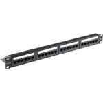 POWERTECH patch panel ��� rack 19''/1U, 24 �����, CAT 6 UTP, ����� - (NETW-0046)