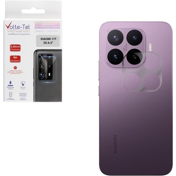 Volte-Tel Camera Tempered Glass Xiaomi 17T 5G 6.3in 9H 0.30mm
