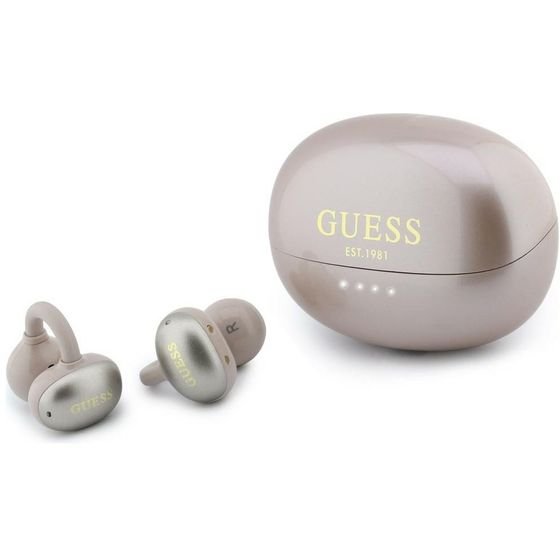 Guess Ear-Phones Ows Metalic Finish Electropated Parts Classic Logo Pink - (GUTWSOL3MEGP)