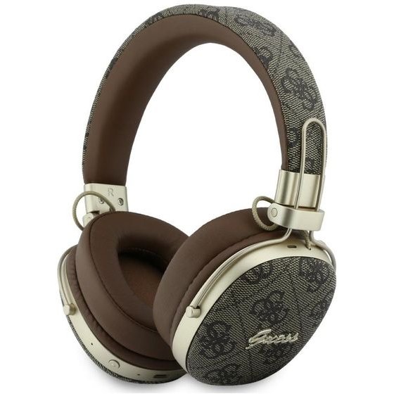 Guess Headphones Bluetooth Enc Metal 4G Script Logo Brown - (GUBHP72P4SMDW)