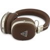 Guess Headphones Bluetooth Enc Metal Grained Triangle Logo Brown - (GUBHP72PGTCSW)