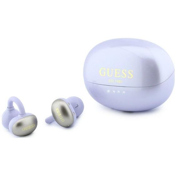 Guess Ows Ear-Phones Metalic Finish Electropated Parts Classic Logo Purple - (GUTWSOL3MEGU)