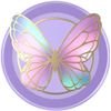 PopSockets Enamel Butterfly Prism Magsafe Phone Grip And Stand Lavender - (809330)