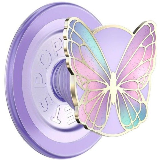 PopSockets Enamel Butterfly Prism Magsafe Phone Grip And Stand Lavender - (809330)