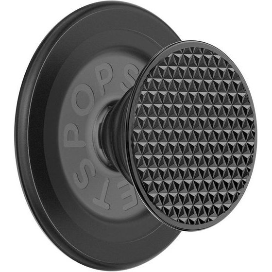 PopSockets Round Aluminum Triangle Knurl Grip Magsafe Phone Grip And Stand Black - (807392)