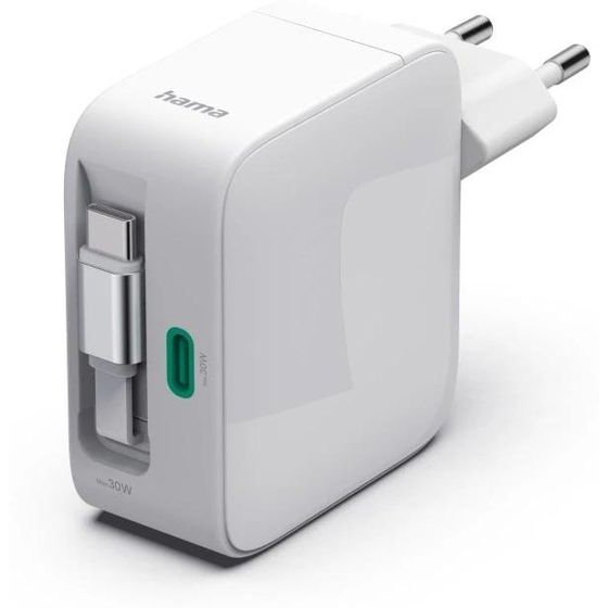 HAMA Wireless Charger USB-C 30W / White - (00201956)