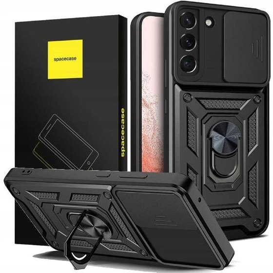 Spacecase Camring Galaxy S22 black - (5903943274765)