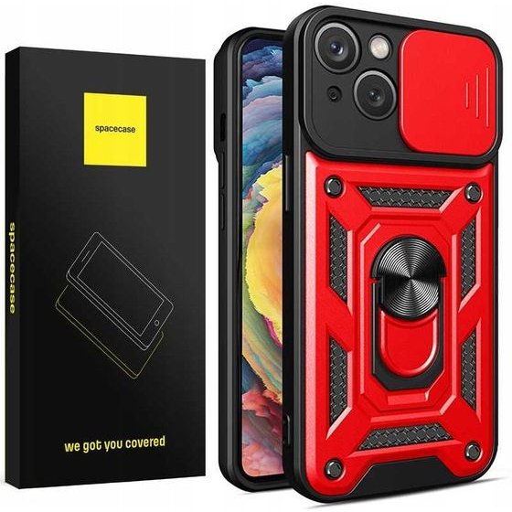 Spacecase Camring iPhone 15 Plus red - (5905719104320)