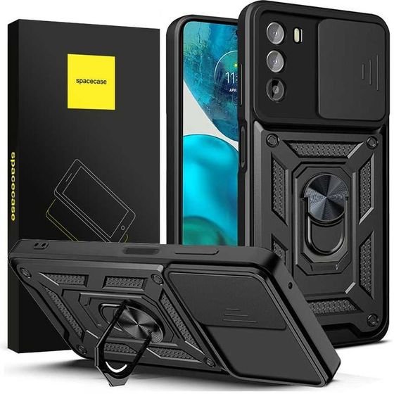 Spacecase Camring Moto G51 5G black - (5905123461897)