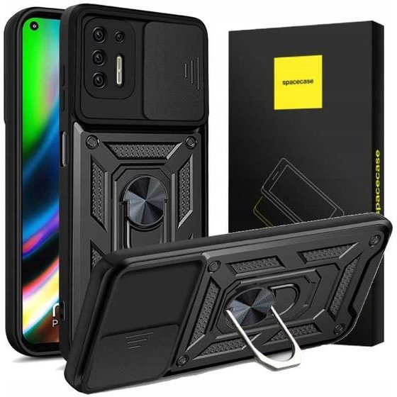 Spacecase Camring Moto G9 Plus black - (5903943238125)