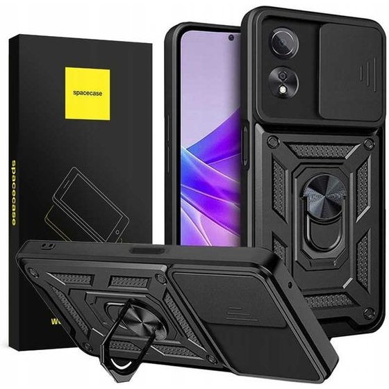 Spacecase Camring Oppo A58 4G black - (5905719105297)