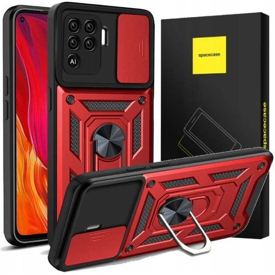 Spacecase Camring Oppo Reno 5 Lite red - (5903943238118)