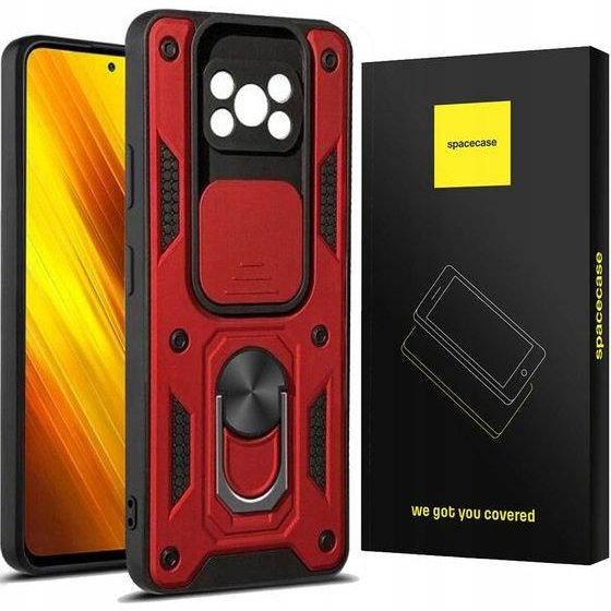 Spacecase Camring Poco X3 Pro red - (5903943235216)