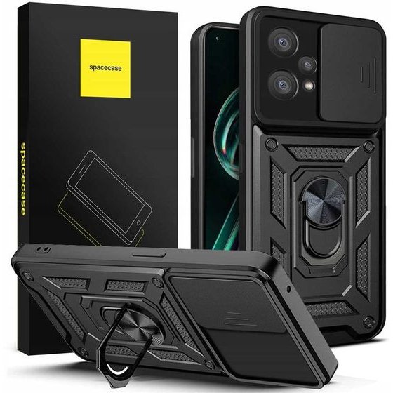 Spacecase Camring Realme 9/9 Pro+ black - (5903943294817)
