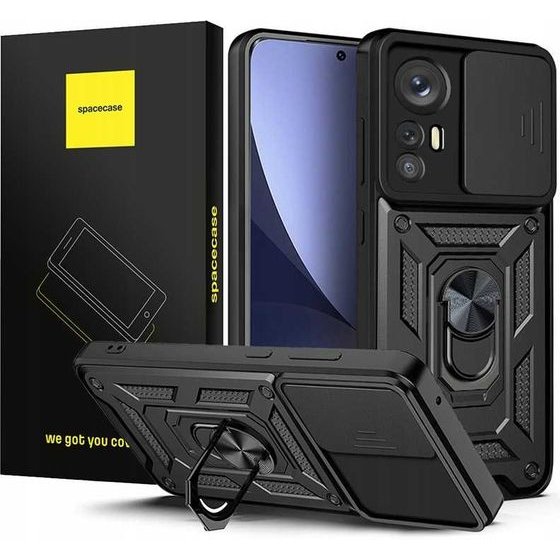 Spacecase Camring Xiaomi 12 Pro black - (5903943294664)