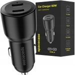 Spacecase Car Charger 60W Dual Port C60CC-13 black - (5905719132347)