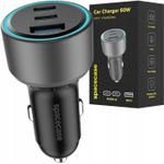 Spacecase Car Charger 60W Triple Port C60ACC-12 black - (5905719132330)