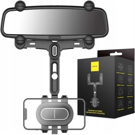 Spacecase Car Holder SC19 Mirror black - (5905719038632)
