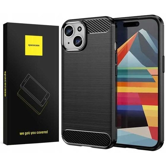 Spacecase Carbon iPhone 15 Plus black - (5905719104351)