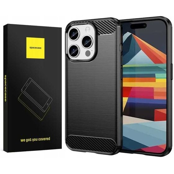 Spacecase Carbon iPhone 15 Pro max black - (5905719104740)