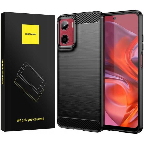 Spacecase Carbon Moto G05/E15 black - (5905719117818)