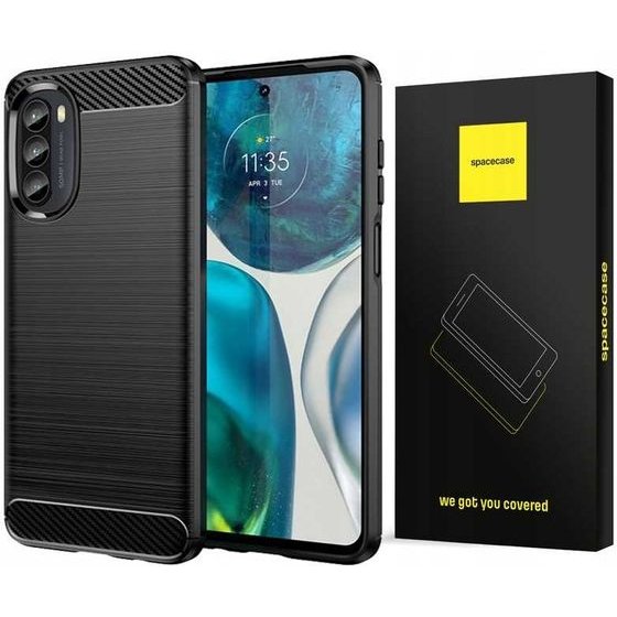 Spacecase Carbon Motorola Moto G52/G82 czarny - (5903943295272)