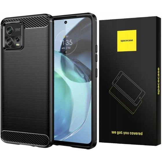 Spacecase Carbon Motorola Moto G72 czarny - (5905123448393)