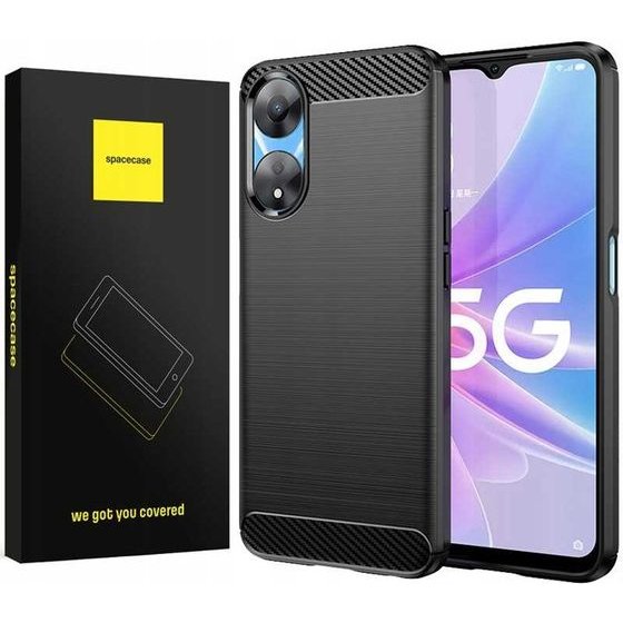 Spacecase Carbon Oppo A78 5G black - (5905719038885)