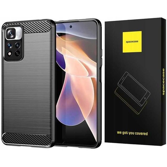 Spacecase Carbon Redmi Note 11 Pro+ czarny - (5903943293773)
