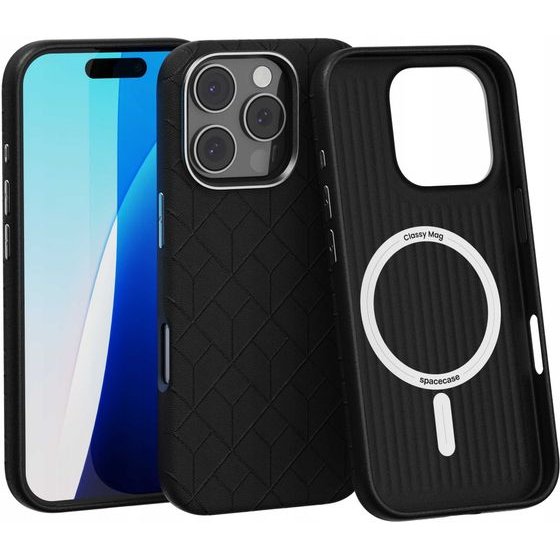 Spacecase Classy Mag iPhone 16 Pro black - (5905719112103)