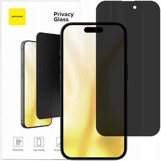 Spacecase Glass Privacy iPhone 15 Pro - (5905719141837)