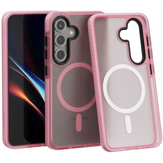 Spacecase Hybrid Fusion Mag Galaxy S25 pink - (5905719114268)