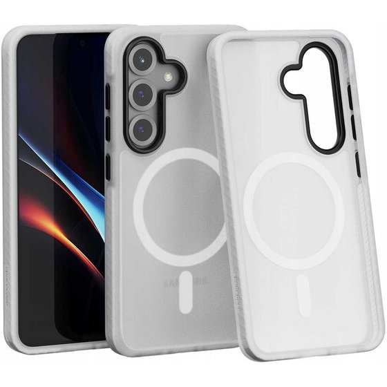Spacecase Hybrid Fusion Mag Galaxy S25 white - (5905719114275)