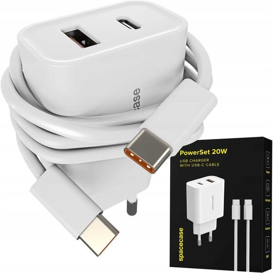 Spacecase PowerSet Charger 20W with USB-C PS20W-12 - (5905719129552)