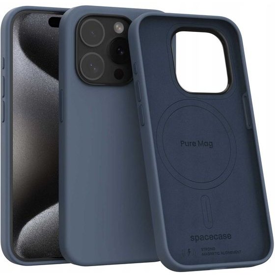 Spacecase Pure Mag iPhone 15 Pro dark blue - (5905719117146)