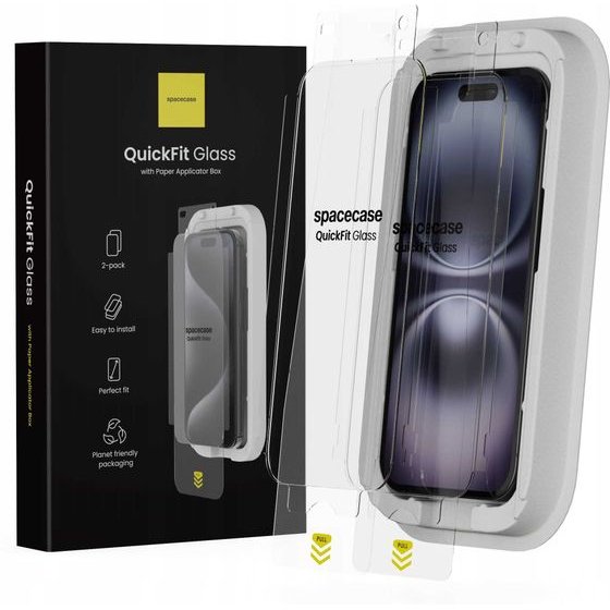 Spacecase QuickFit Glass iPhone 15 / 16 - (5905719112875)