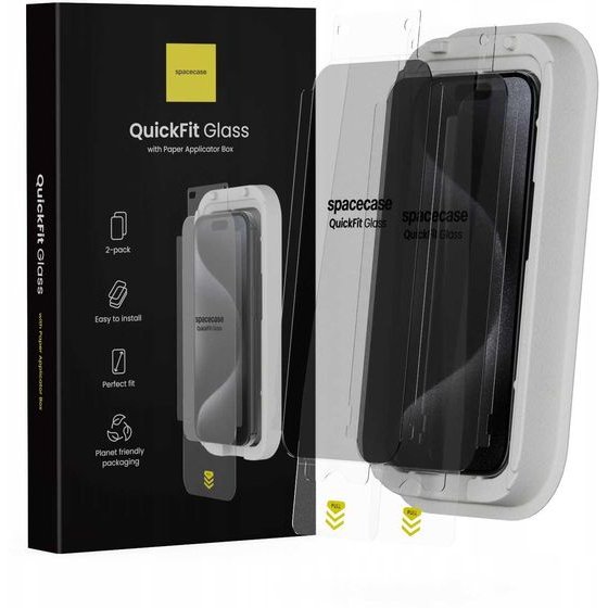 Spacecase QuickFit Privacy Glass iPhone 15 Pro - (5905719118457)