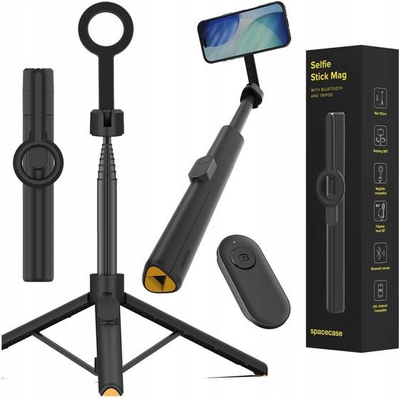 Spacecase Selfie Stick Mag ST13-B black - (5905719138301)