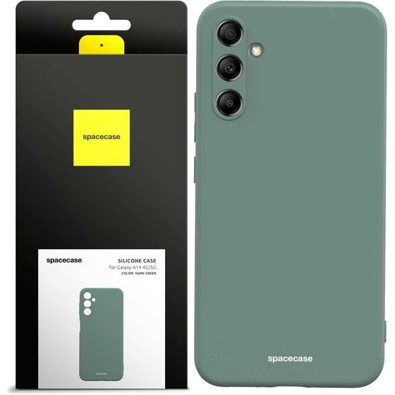 Spacecase Silicone Case Galaxy A14 4G dark green - (5905123489945)