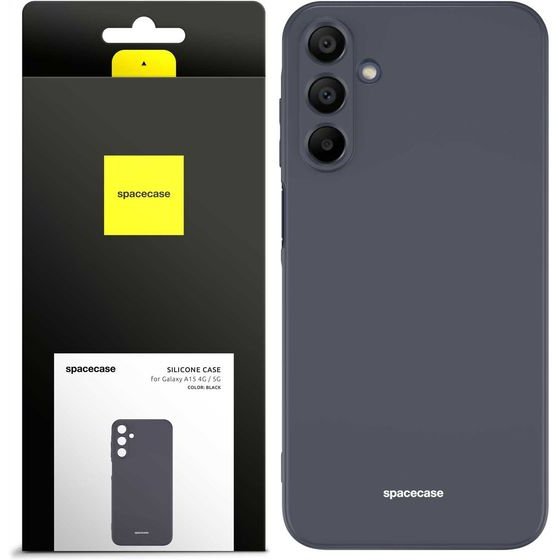 Spacecase Silicone Case Galaxy A15 4G / 5G black - (5905719107482)
