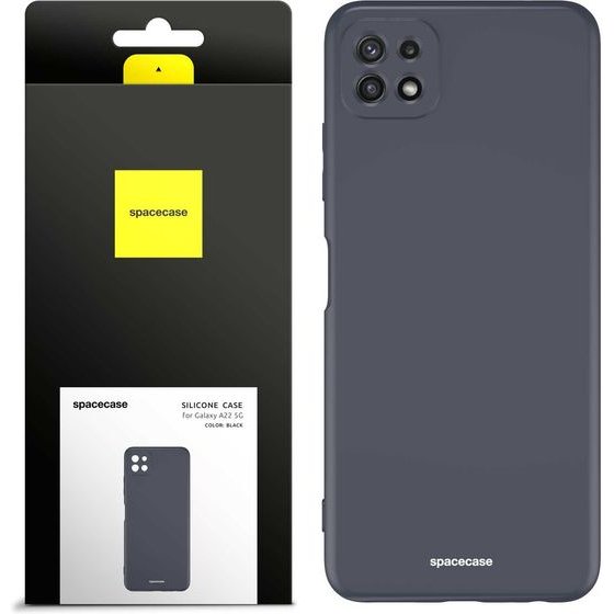 Spacecase Silicone Case Galaxy A22 5G black - (5905123432514)
